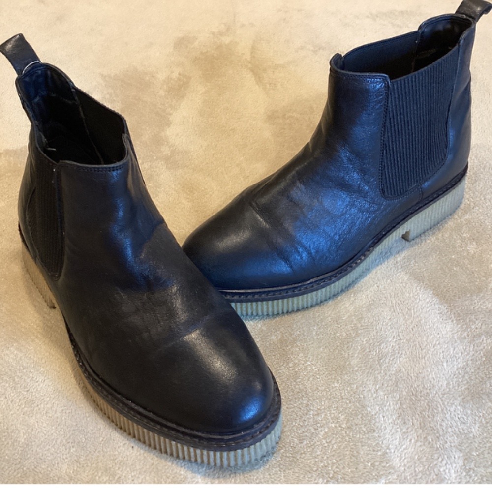 Roolee Dark Leather Ankle Booties